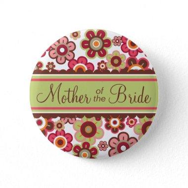 Candy Daisies Mother Of The Bride Wedding Button