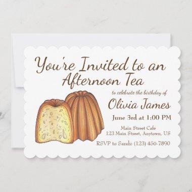 Canelé French Pastry Afternoon Tea Party Shower Invitations
