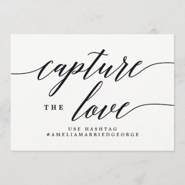 Capture The Love Instagram Sign - Modern Script Invitations