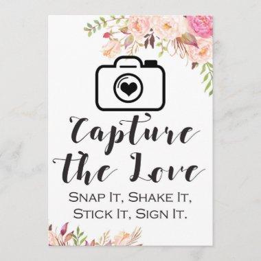 Capture the Love Sign " Size Invitations
