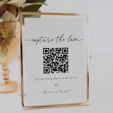 Capture the Love Wedding Photo Album QR Code Poster