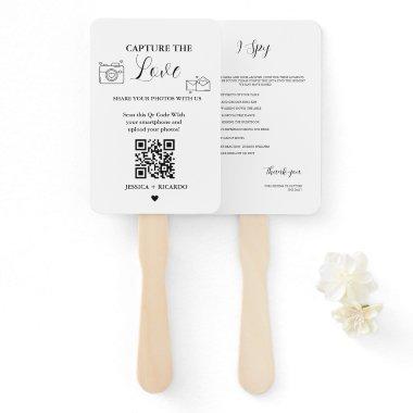 Capture the Love Wedding QR Code , Photo  Hand Fan