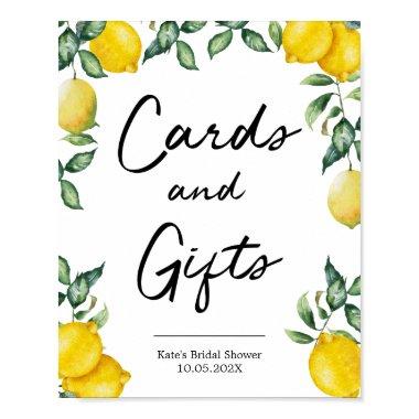 and Gifts lemons poster sign