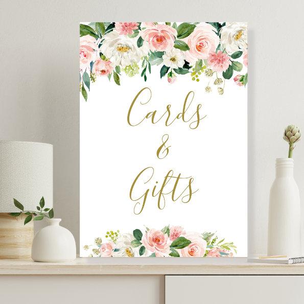 Invitations and Gifts Sign Elegant Pink Blush Floral