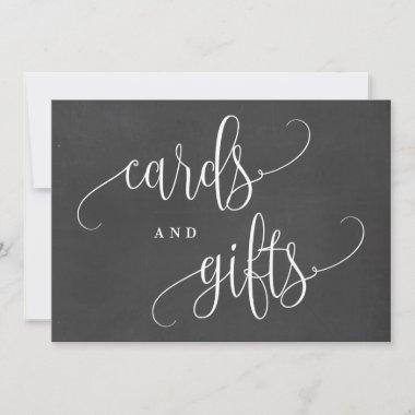 Invitations And Gifts Sign - Lovely Calligraphy Chalk