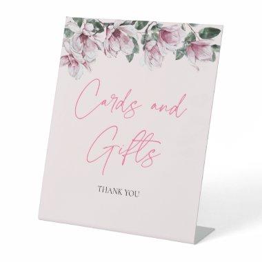 Invitations and Gifts Sign | Pink Floral Bridal Shower