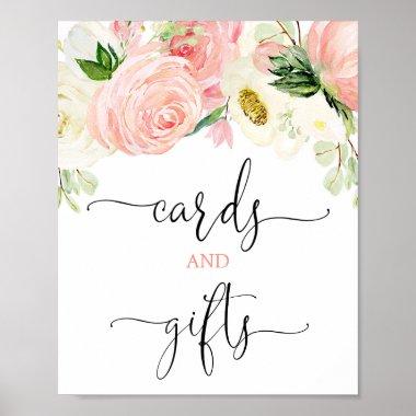 Invitations and gifts sign pink gold elegant floral