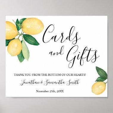 Invitations & Gifts Wedding Shower Reception Lemons Poster