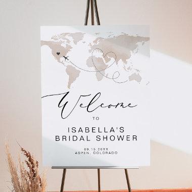 CARMEN Travel Themed Bridal Shower Welcome Sign