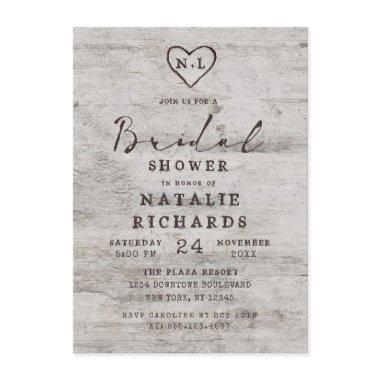 Carved Sweethearts Rustic Wedding