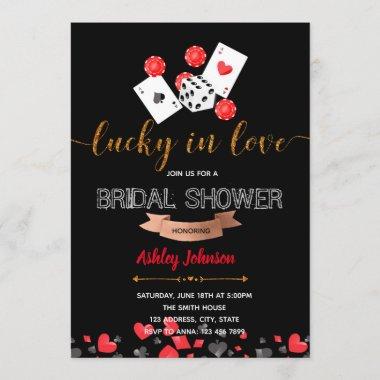Casino lucky in love party Invitations