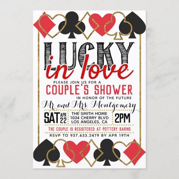 Casino Poker Bridal Couple's Shower Invitations