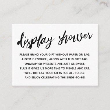 Casual Script Display Bridal Shower Gift Invitations