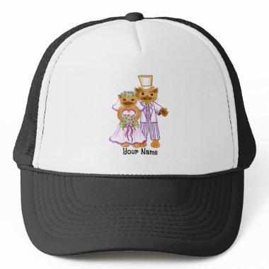 Cat Bride and Groom Trucker Hat