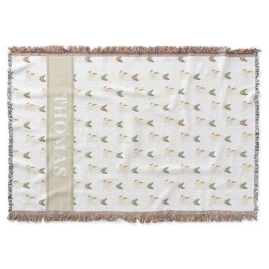 Cattledog Heeler (Red White) Pink & White Throw Blanket