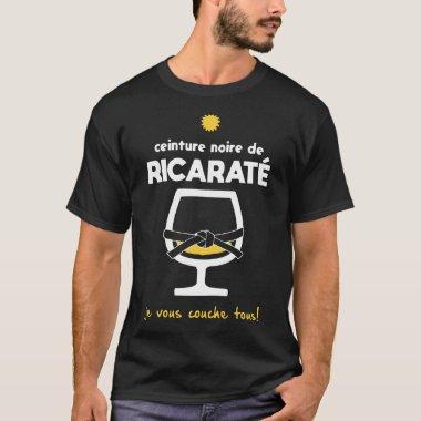 ceinture noire de ricarate wine t-shirts