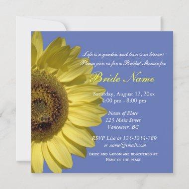 Celebration with sunflowers. Summer bridal shower Invitations