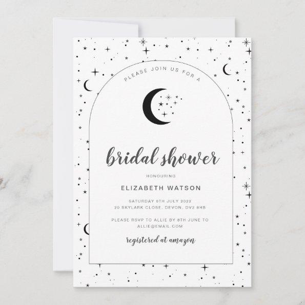 Celestial Arched Bridal Shower Invitations