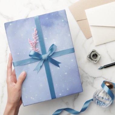Celestial Blue Cloud Wine  Wrapping Paper