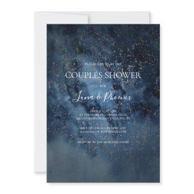 Celestial Night Sky | Gold Couples Shower Invitations