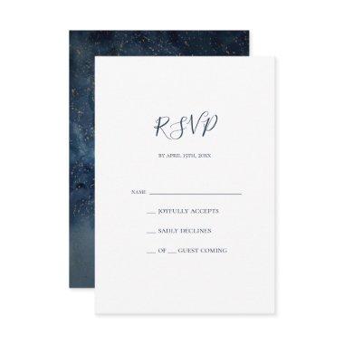 Celestial Night Sky | Gold RSVP Card