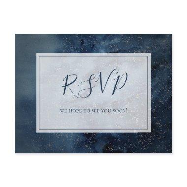 Celestial Night Sky With Frame Wedding RSVP Post