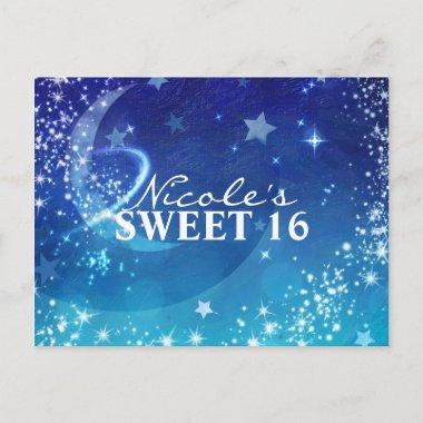 Celestial Sky Moon Sparkle Party Save the Date Announcement PostInvitations
