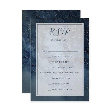 Celestial Sky With Frame Menu Choice RSVP Card