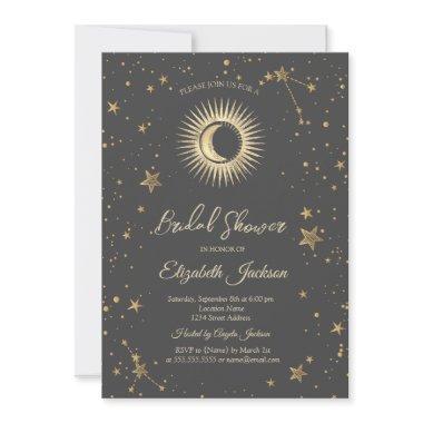 Celestial Sun,Moon,Stars Brown