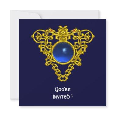 CELTIC HEART blue sapphire