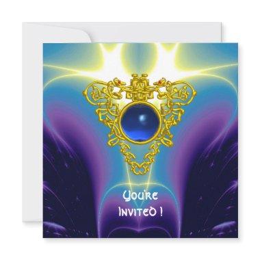 CELTIC HEART, bright blue,purple violet