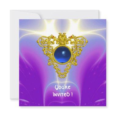 CELTIC HEART, bright blue,purple violet