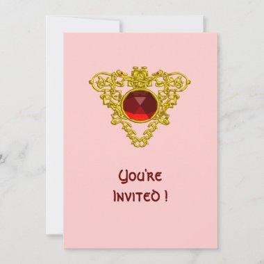 CELTIC HEART pink Invitations