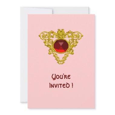 CELTIC HEART pink Invitations