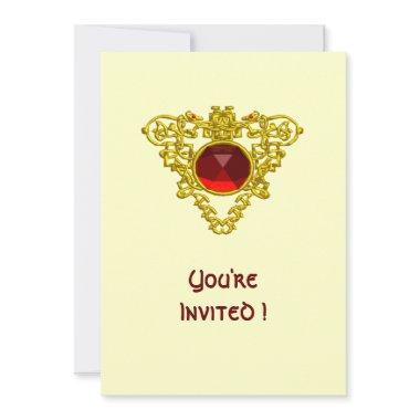 CELTIC HEART white ivory Invitations