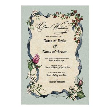 Certificate Wedding-Marriage-(Ornamental Keepsake) Poster