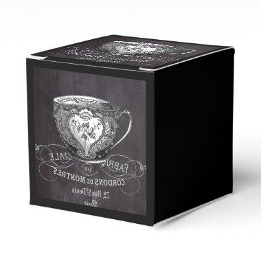 Chalkboard Alice in Wonderland tea party teacup Favor Boxes