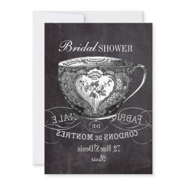 Chalkboard Alice in Wonderland tea party teacup