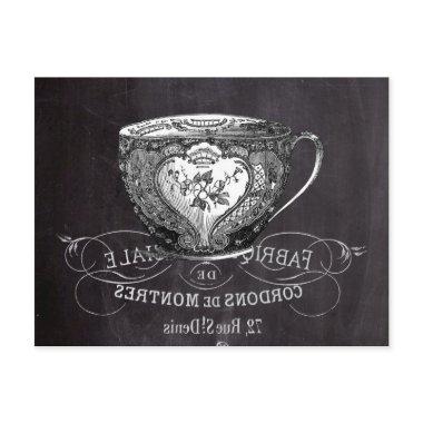 Chalkboard Alice in Wonderland tea party teacup Invitation PostInvitations