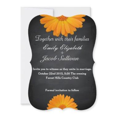 Chalkboard Blackboard Daisy Inspired Wedding Save The Date