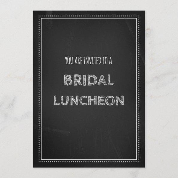 Chalkboard Bridal Lunch Invitation Invitations