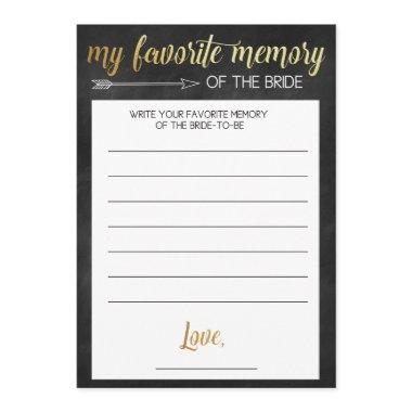 Chalkboard Bridal Shower Game- My Favorite Memory Invitations