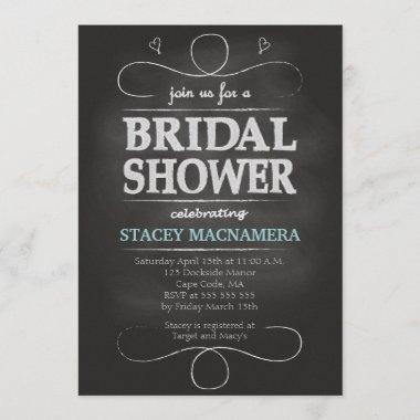 Chalkboard Bridal Shower Invitations