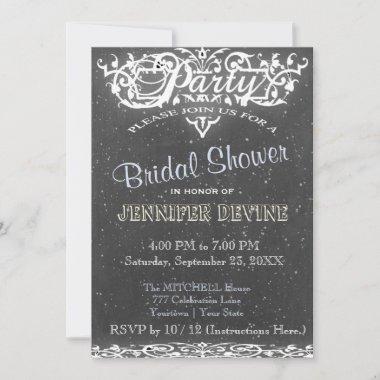Chalkboard Bridal shower Invtation Invitations