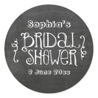 chalkboard bridal shower sticker
