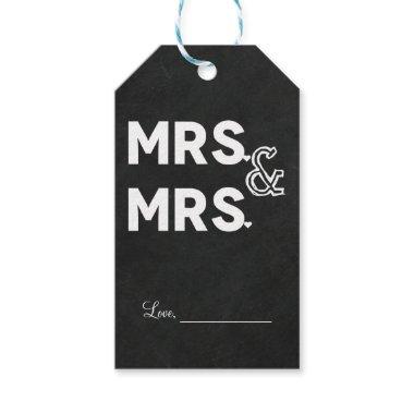 Chalkboard Chalk Mr. & Mrs. Wedding Engagement Gift Tags