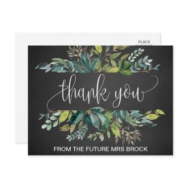 Chalkboard Foliage Thank You Post