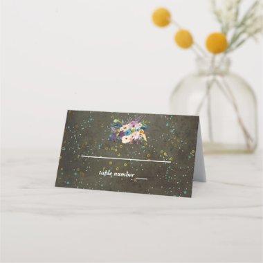 Chalkboard Gold Silver Stars Constellation Wedding Place