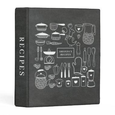 Chalkboard Kitchen ToolsPersonalized Recipe Binder