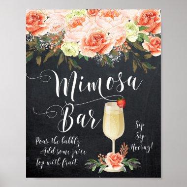 chalkboard mimosa bar sign wedding bridal shower
